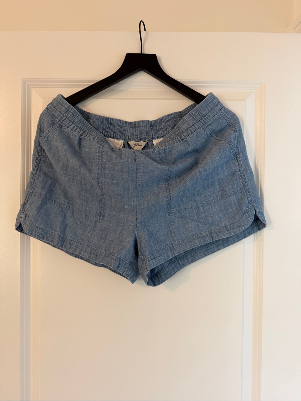 J. Crew Light Blue Chambray Pull-On Shorts
